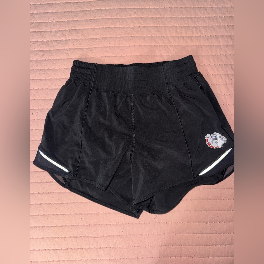 lululemon Hotty Hot Black Gonzaga Shorts 4” Lined